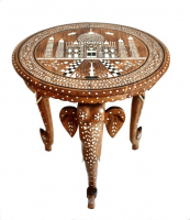 Indian side table inlaid with mother of pearl