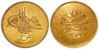 A 100 Kurush gold coin