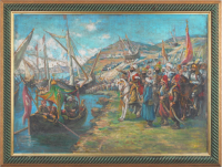 Painting of the Liberation of Constantinople by Sultan Mehmet