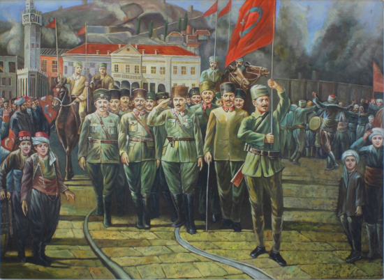 a 20th century painting the liberation of izmir 