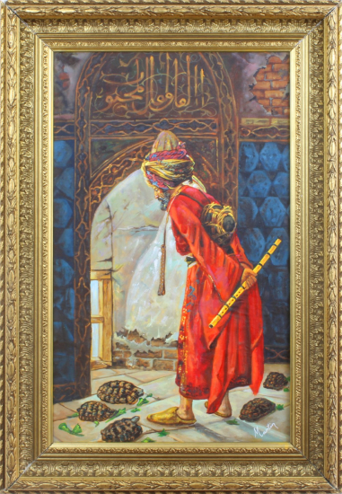 Painting of a Tortoise trainer 