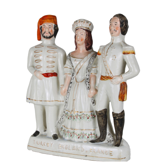 Porcelain statue commemorating a meeting between Turkey, France and England