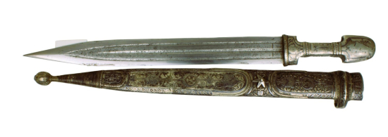 Caucasian silver Kindjal dagger