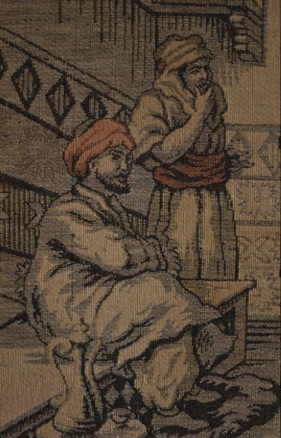 Tapestry orientalist scene