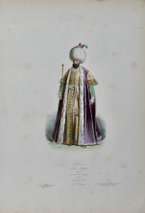 Engraving of sultan Selim 11th