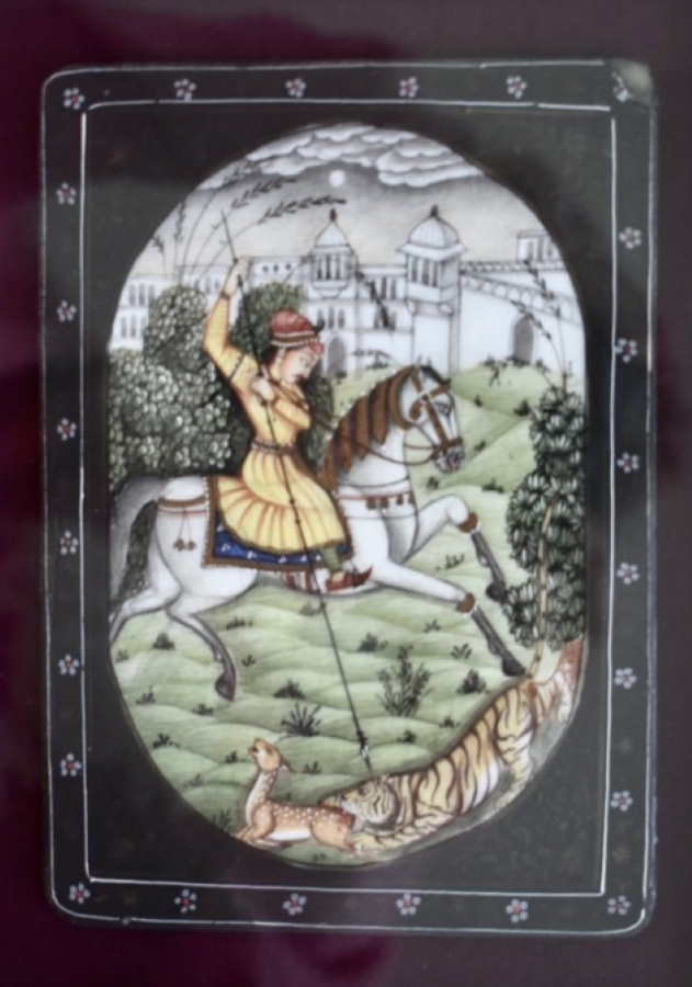 Three Indian miniatures from the 19th century