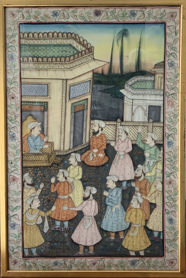 Persian painting of a government assembly