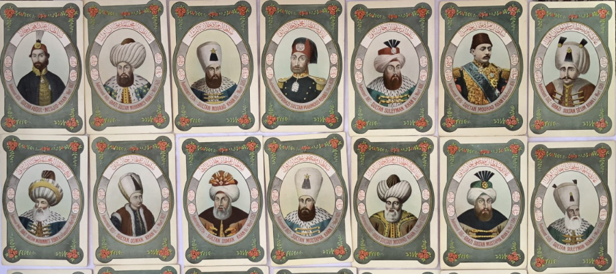 35 post cards of the ottoman Sultans