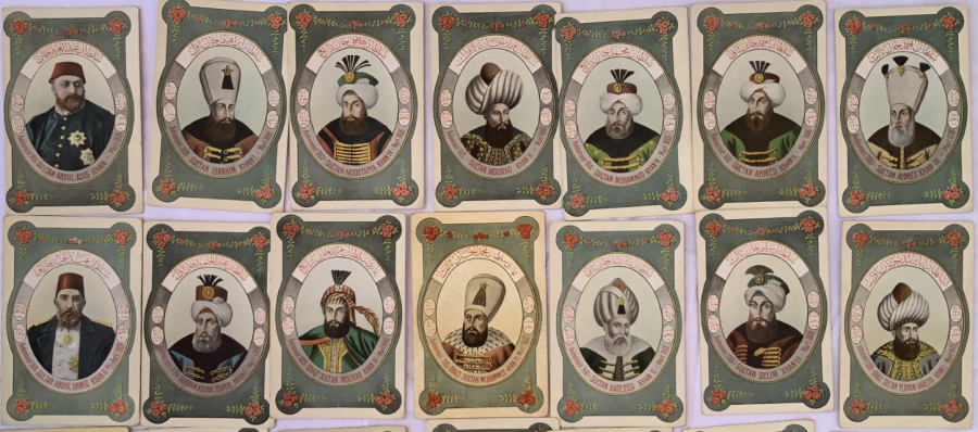 35 post cards of the ottoman Sultans