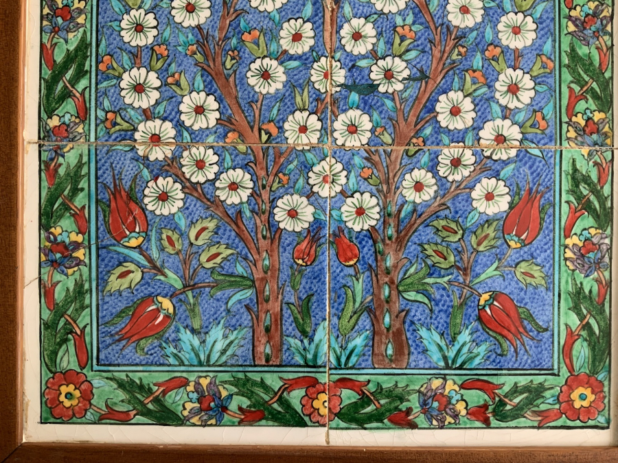 A beautiful Iznik panel with the Tree of Life