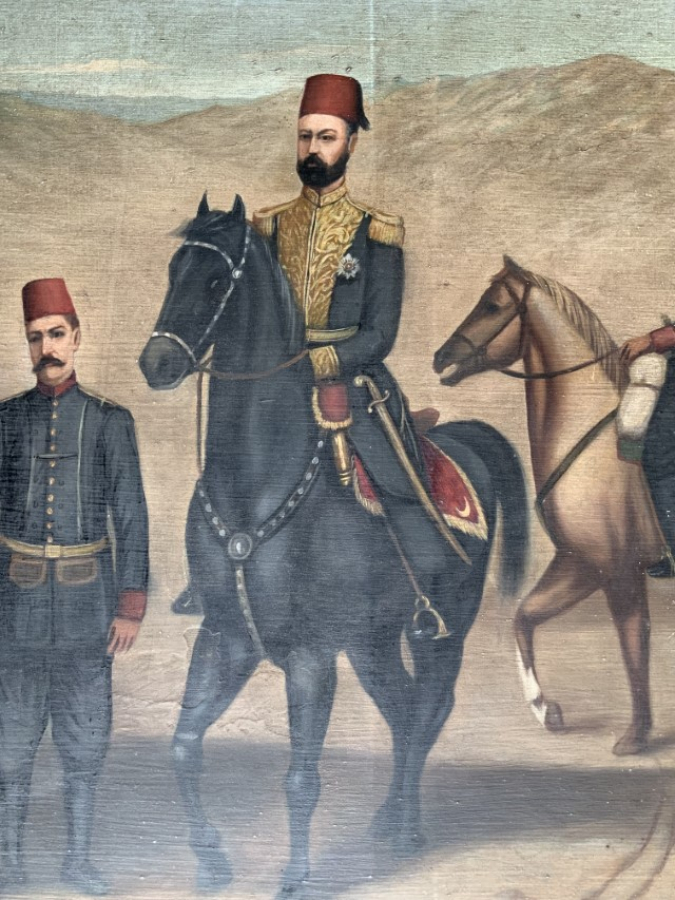 Oil on canvas of Ottoman officers 