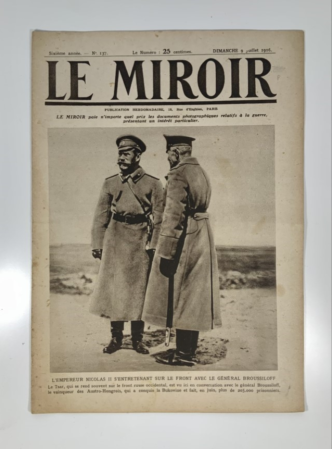 A 1916 edition of the Miroir