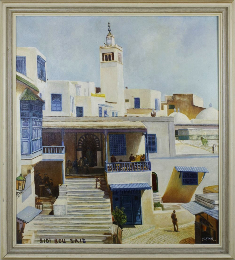Sidi Bou Said, a painting by C.C. Vink
