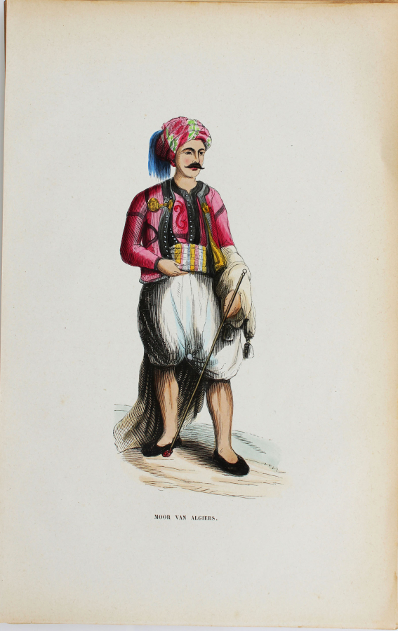 11 Ottoman, Persian, Asian, lithographs from 1843 AD, hand-coloured