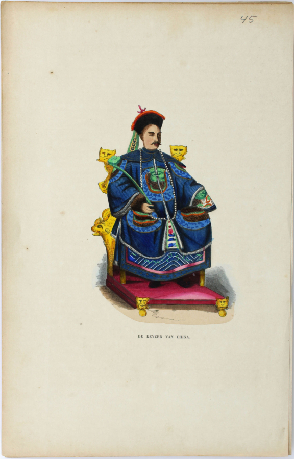 9  Ottoman, Persian, Asian, lithographs from 1843 AD, hand-coloured