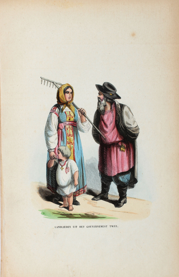 10 Ottoman, Persian, Asian, lithographs from 1843 AD, hand-coloured