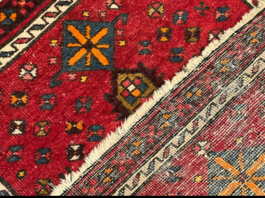 Afshari carpet wool on cotton Iran