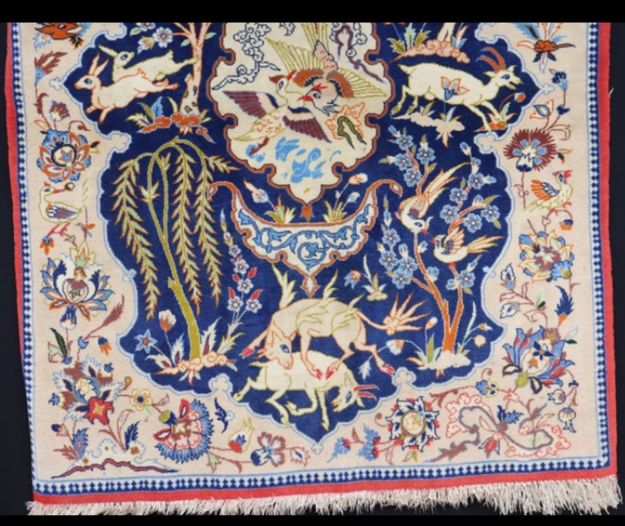 Asfahari carpet, part silk Iran 